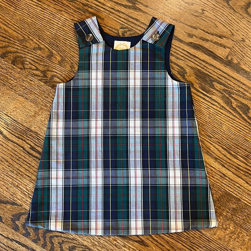 Beaufort Bonnet Plaid 4T Jumper, green, blue and white